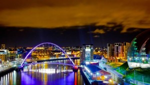 Down-town Newcastle and Tyne. Foto: David Thomson