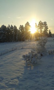 Soluppgång i Skattungbyn. Foto: AnnVixen